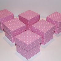 Pink Spotted Favour Box