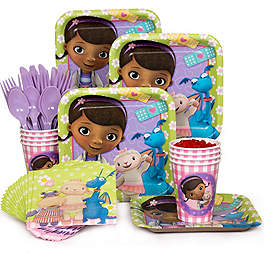 thumbnail image 2 of Doc McStuffins Party Pack For 8 – Includes Tableware, Bags, Banner, And More 2 of 6